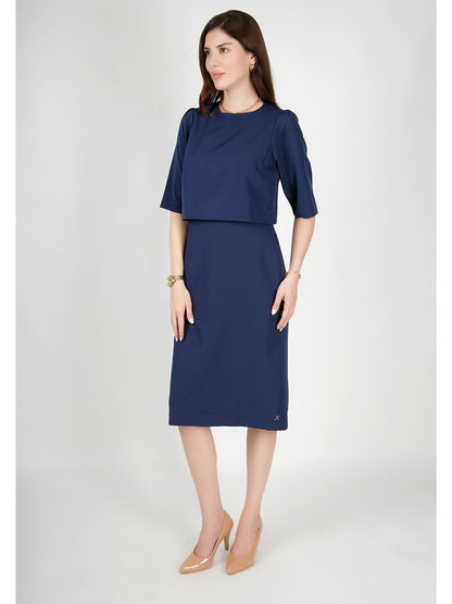 Exude Ethereal Oversize Top Dress (Navy)