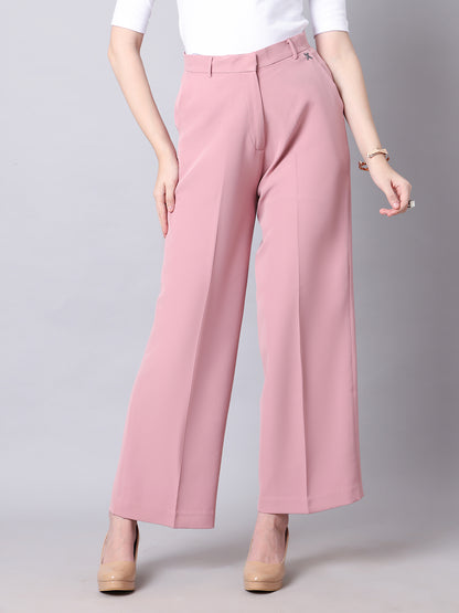 Exude Empowered Chic Wide Leg Trouser (Dusty Pink)