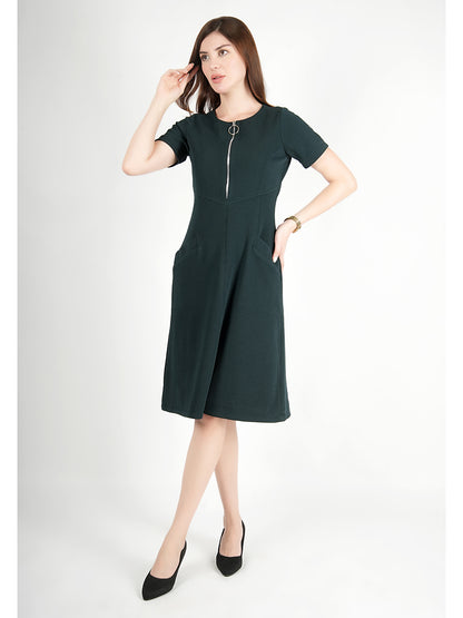 Exude Celebration A-line Zip Dress With Pockets