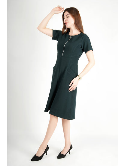 Exude Celebration A-line Zip Dress With Pockets