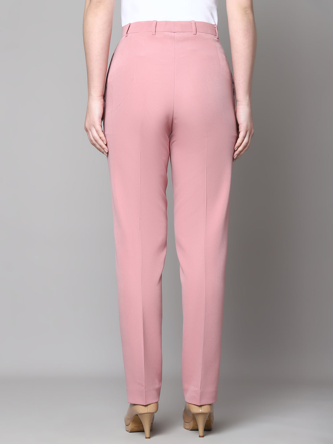 Exude Empathy &amp; Edge Straight Fit Trouser (Dusty Pink)