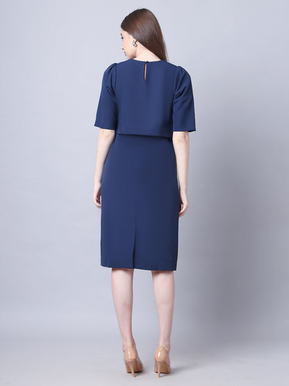 Exude Ethereal Oversize Top Dress (Navy)