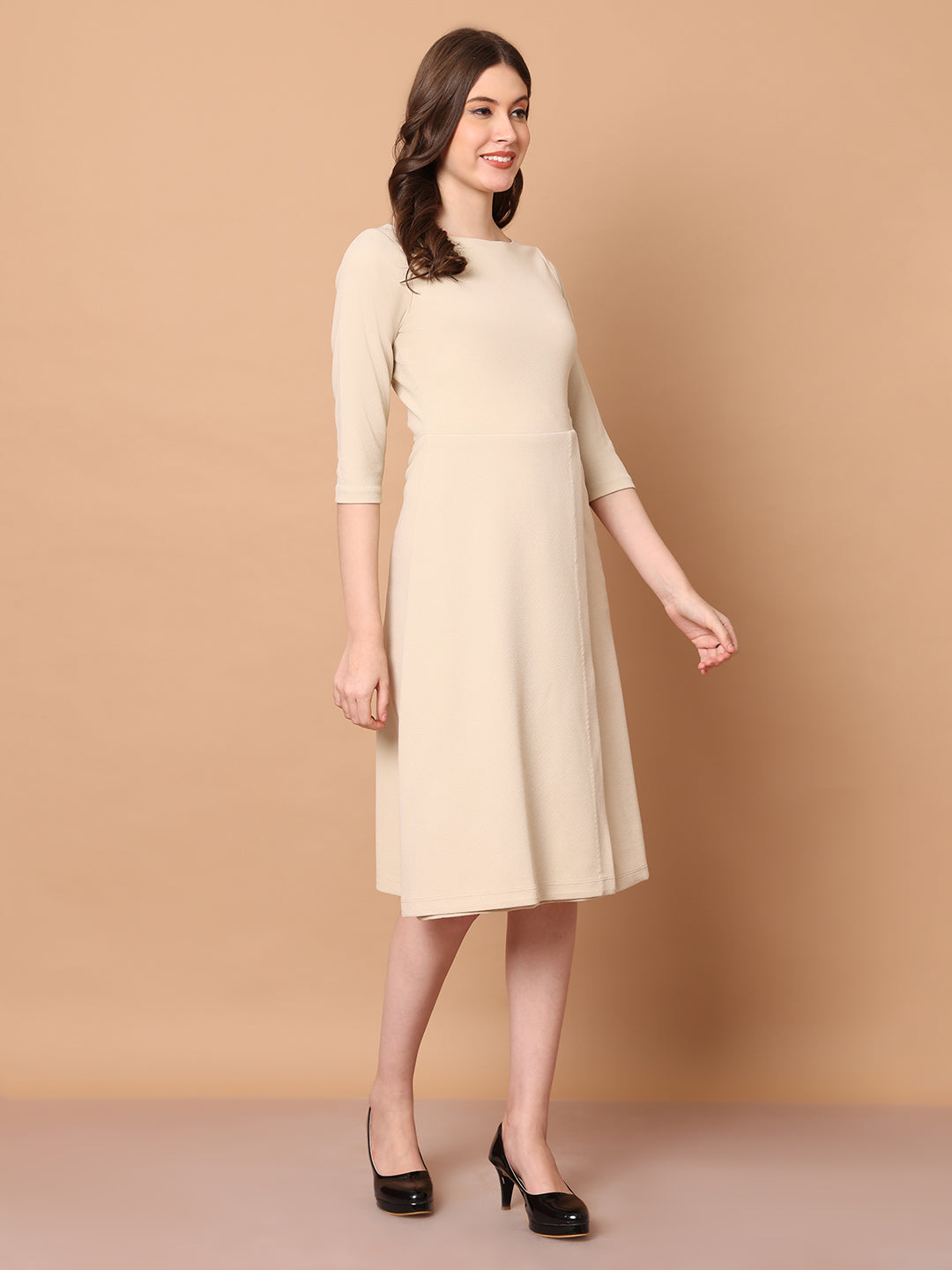 Exude Urban Elegance Wrap Dress with Sleeves