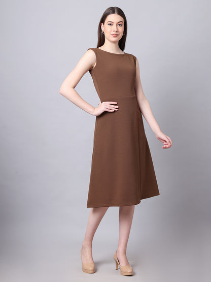 Exude Pride A-line Wrap Dress (Coffee)