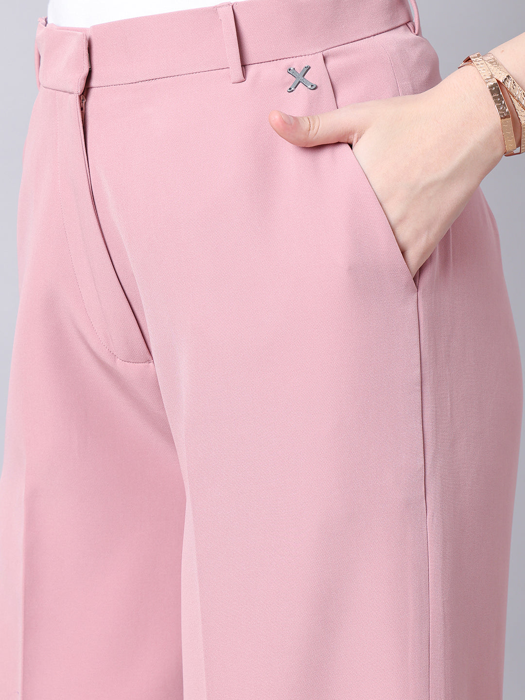 Exude Empowered Chic Wide Leg Trouser (Dusty Pink)