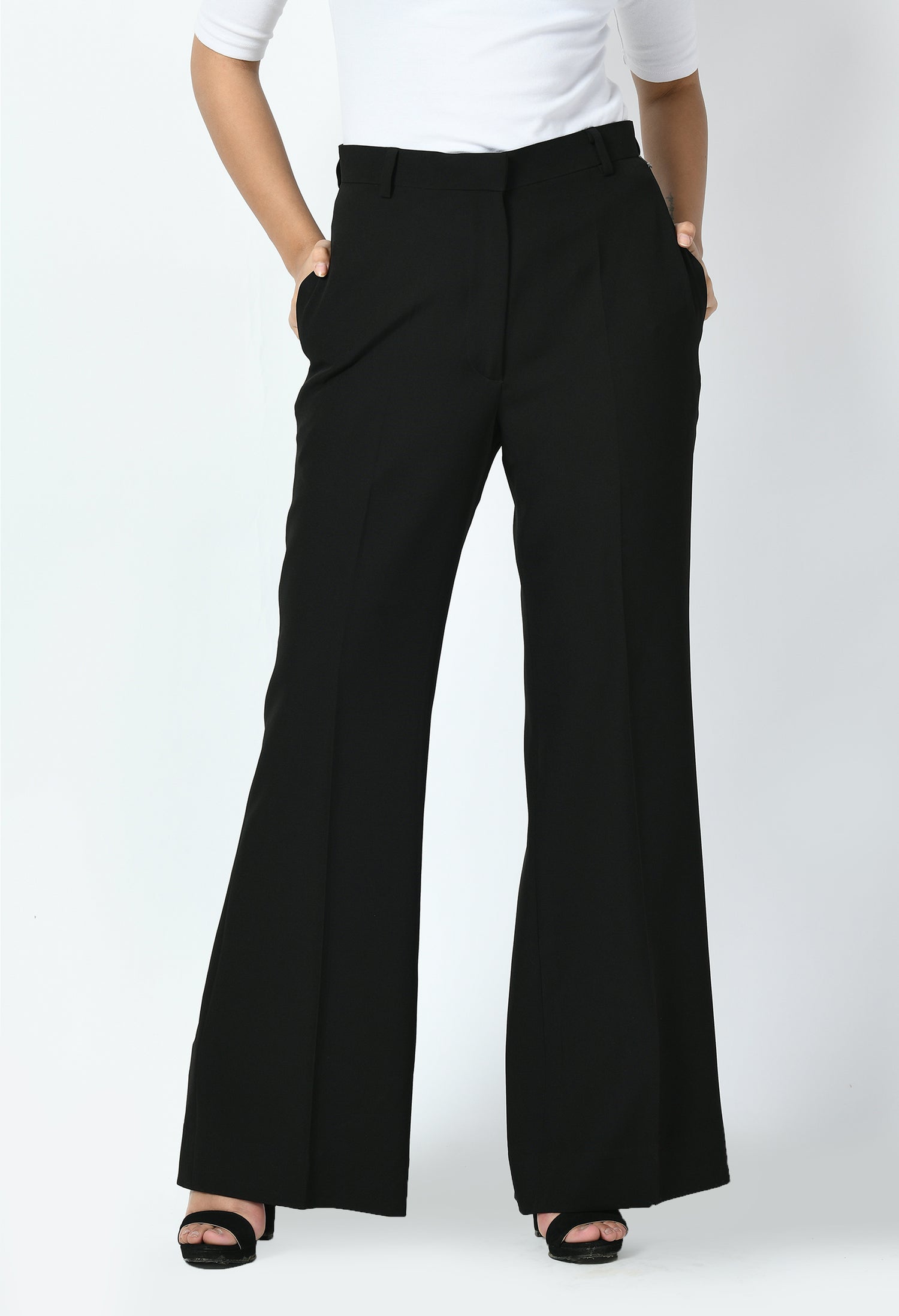 Exude Vitality Formal Blazer with Bootcut Trousers (Black)