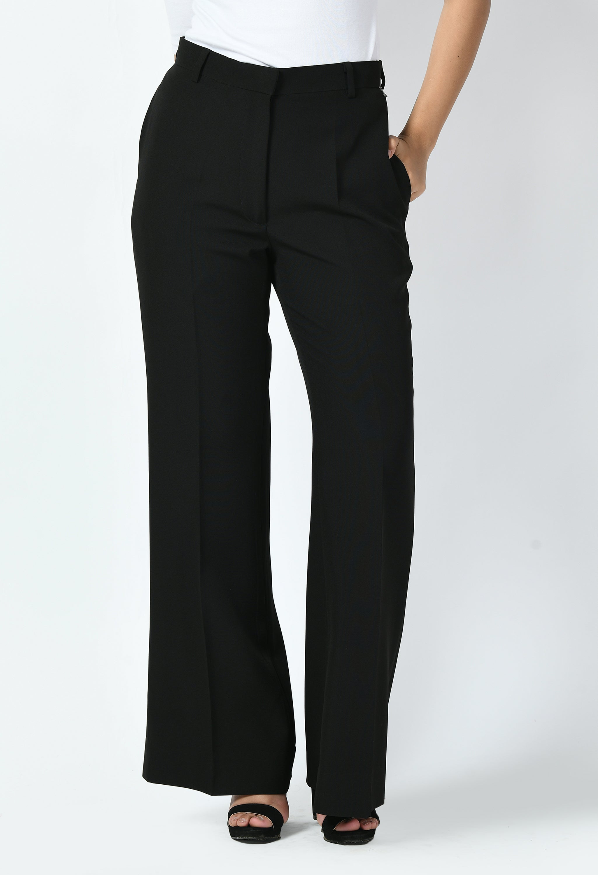 Exude Vitality Formal Blazer with Bootcut Trousers (Black)