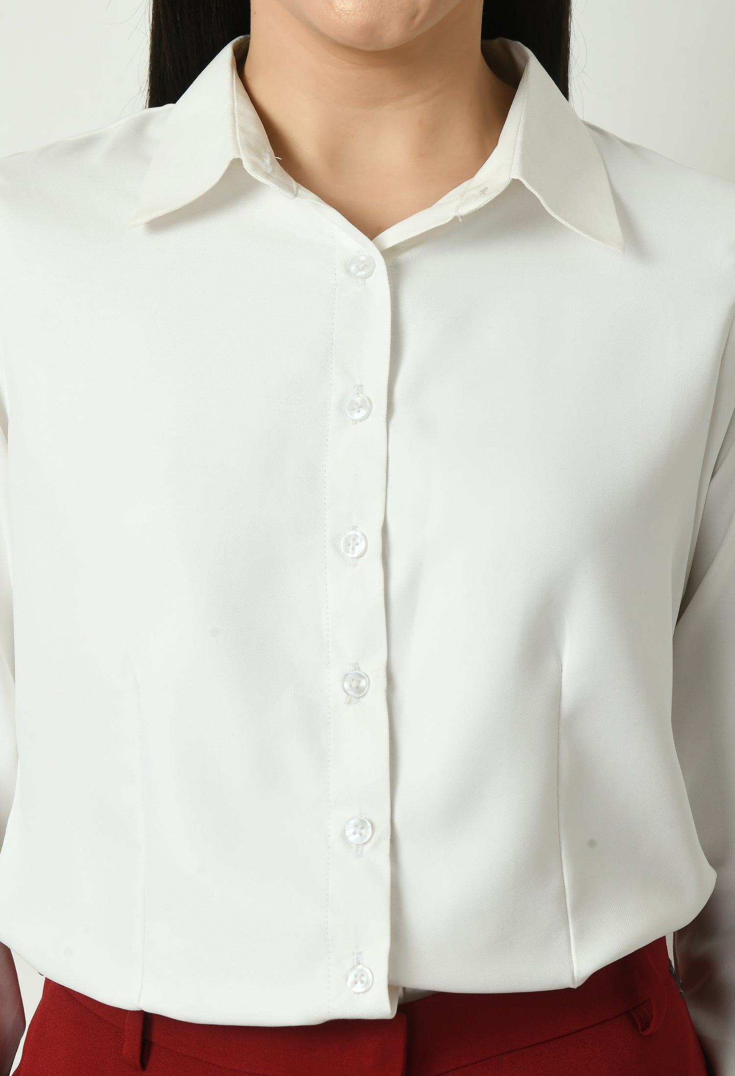 Exude Charisma Long Sleeves Formal Shirt (White)