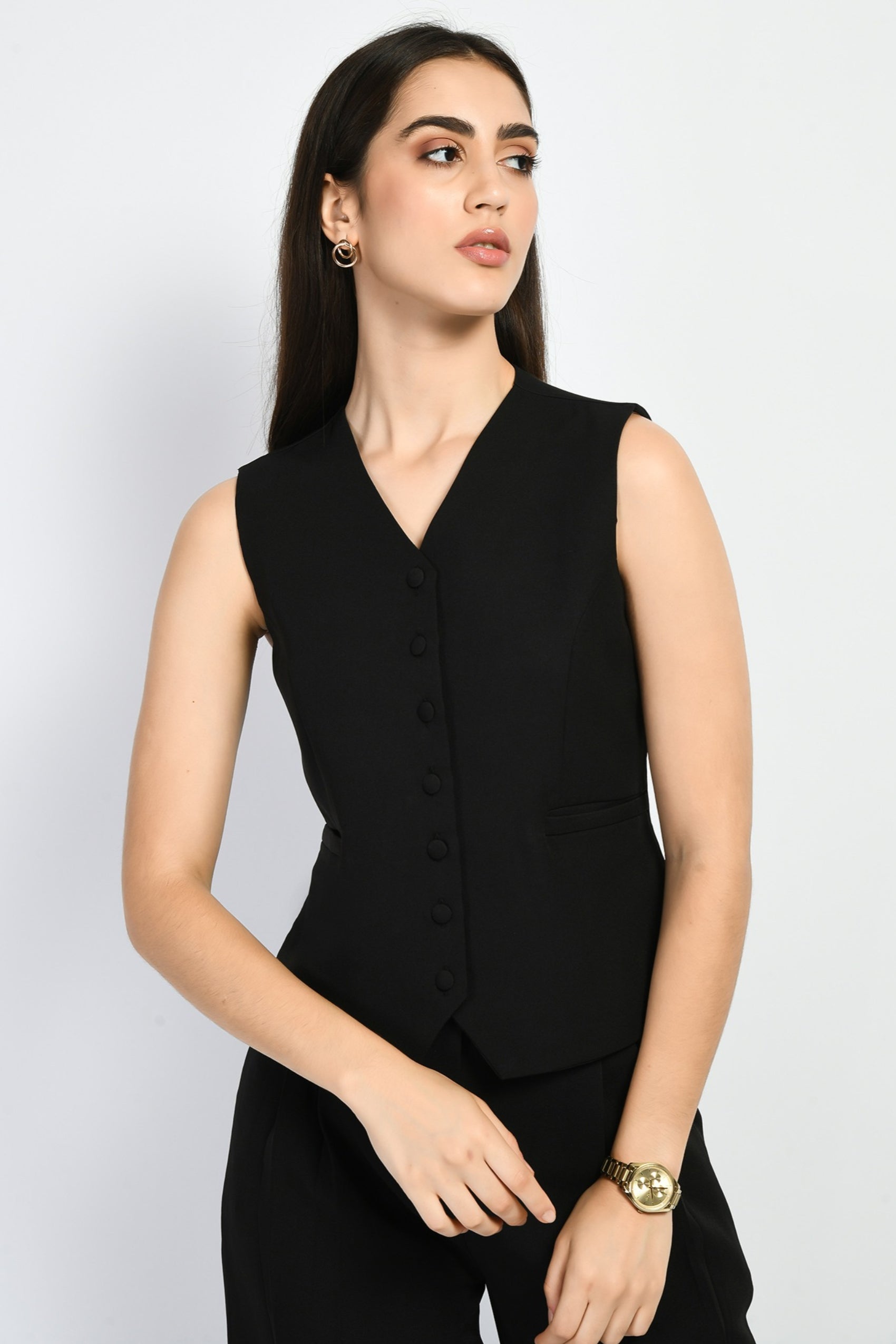 Black waist coat best sale