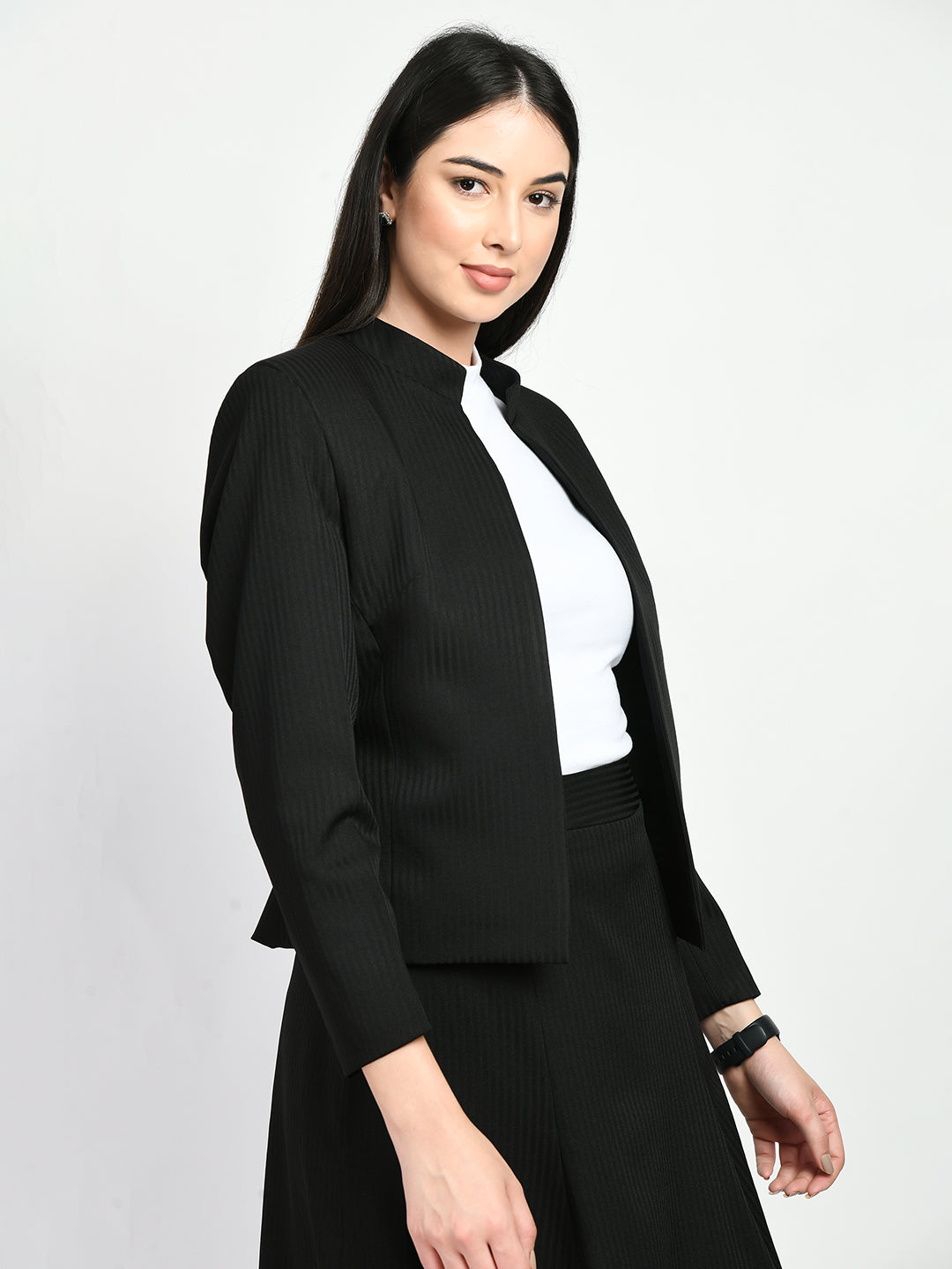 Women's mandarin hot sale collar jacket