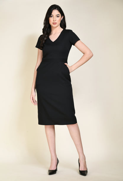 Exude Composure Sheath Dress (Black)