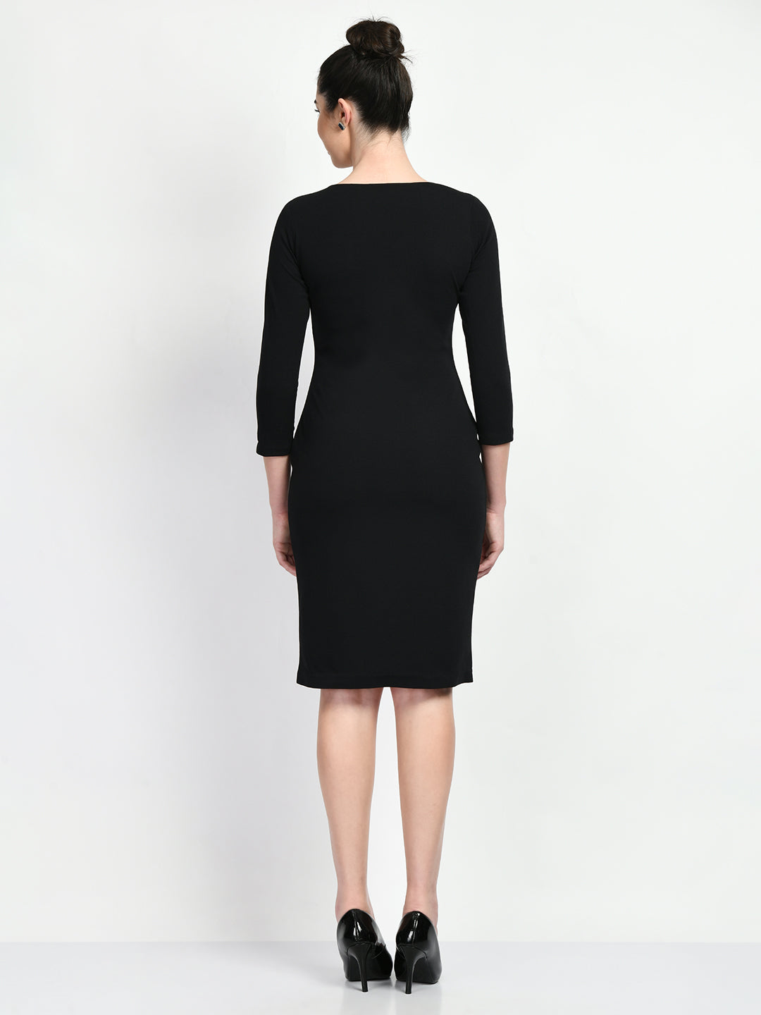 Exude Boldness Bodycon Dress (Black)