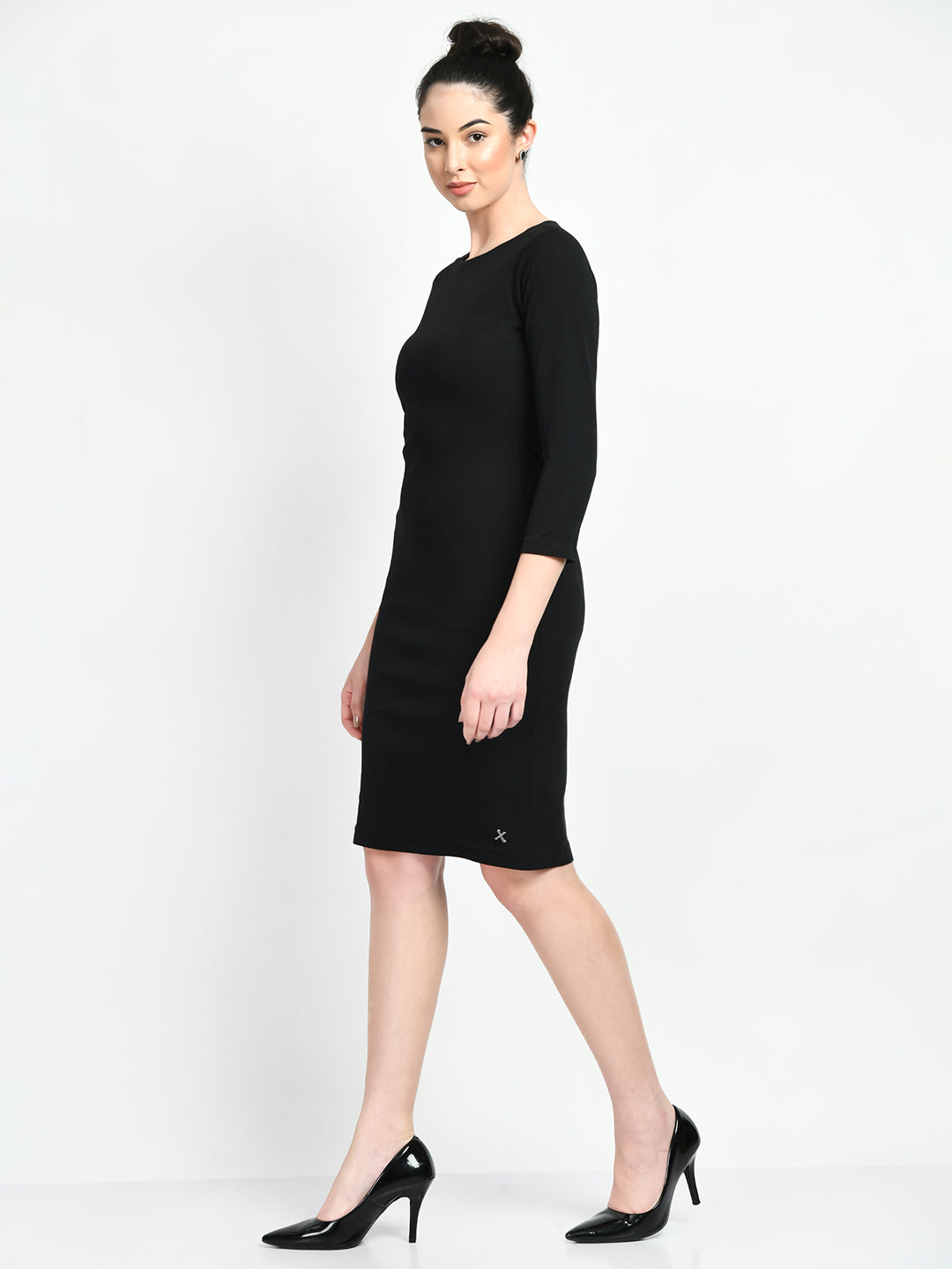 Exude Boldness Bodycon Dress (Black)