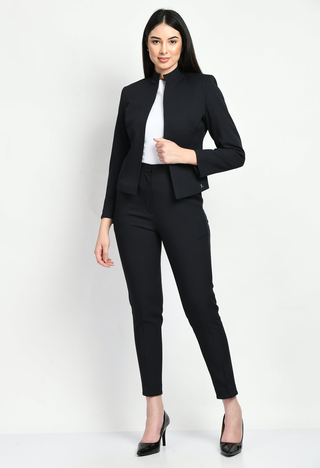 SLATIOM Striped Office Work Pants Suit Women Business Ladies 2 Piece Pants  Blazer Suit Formal Dress (Color : A, Size : Lcode) : : Clothing,  Shoes & Accessories