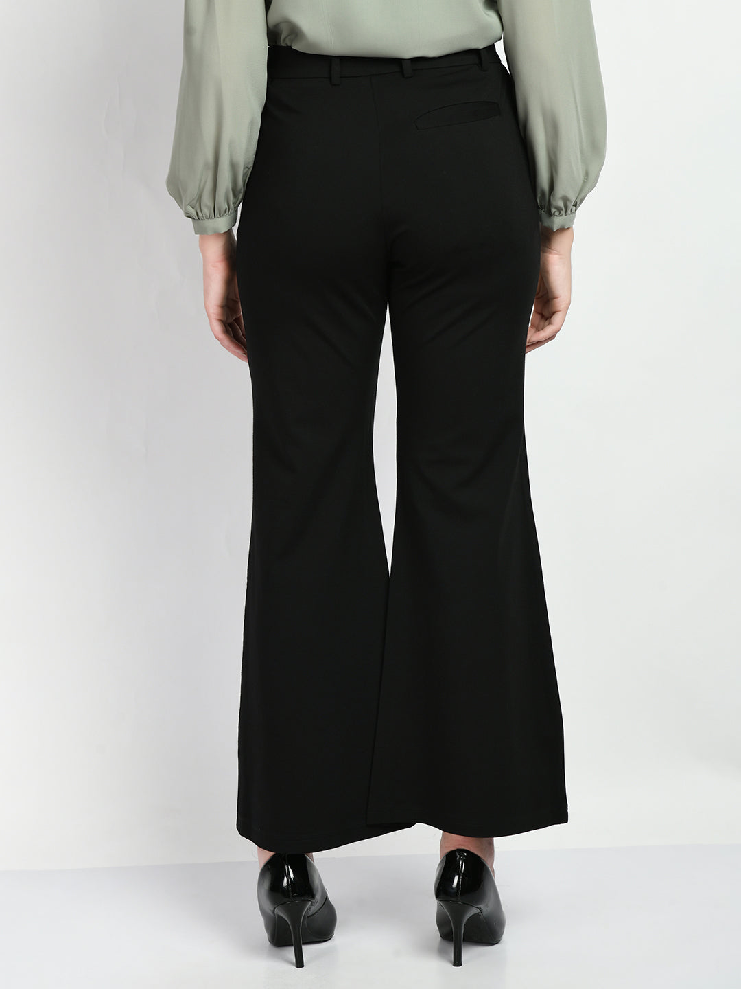 Front Slit Bootcut Trousers Women's Spring and Autumn High Waist Slim  Looking plus Size Plus Size Ladies Black Stretch Suit Pants Drape Flared  Pants | Lazada