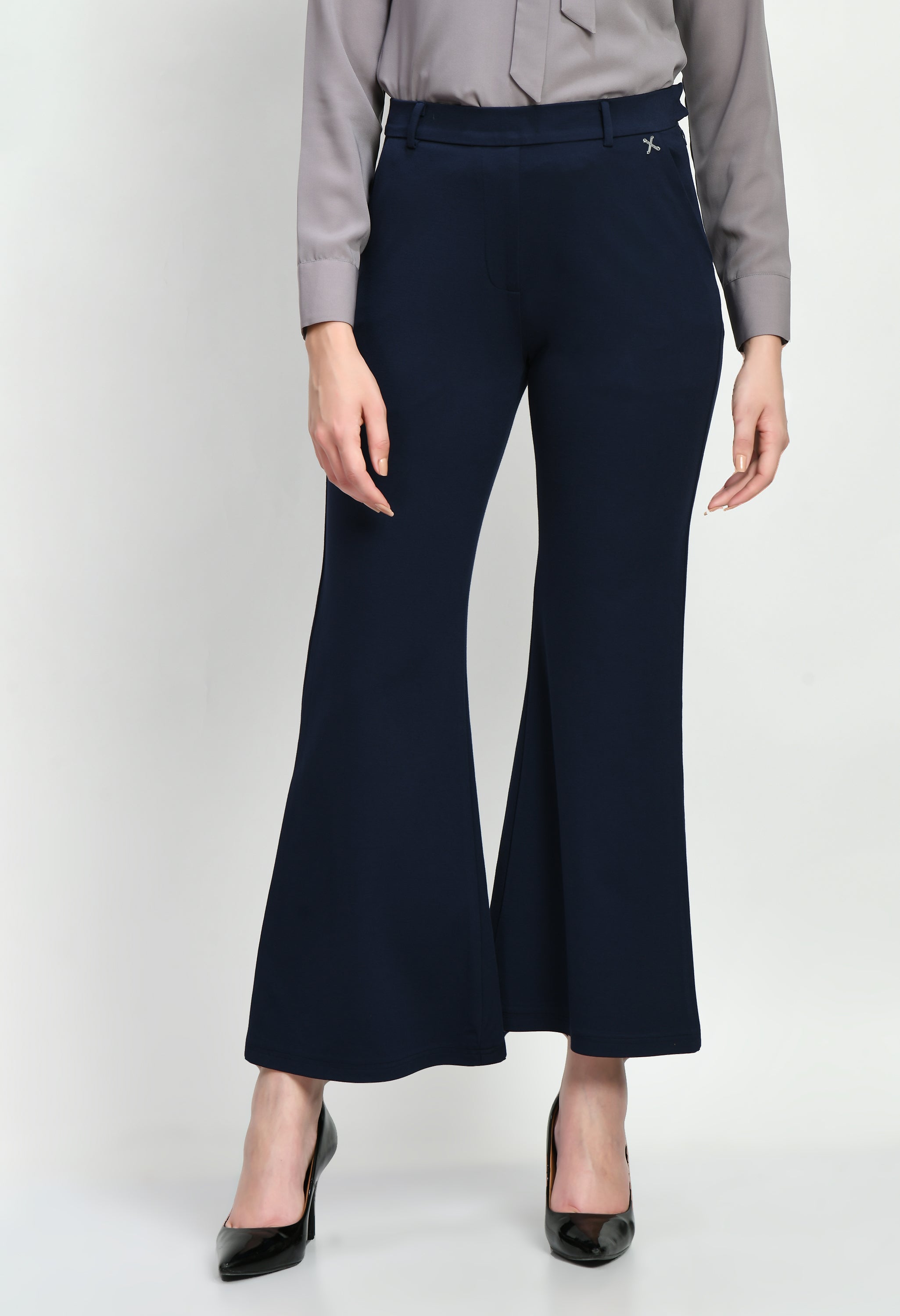 Buy Navy Blue Trousers & Pants for Women by Broadstar Online | Ajio.com